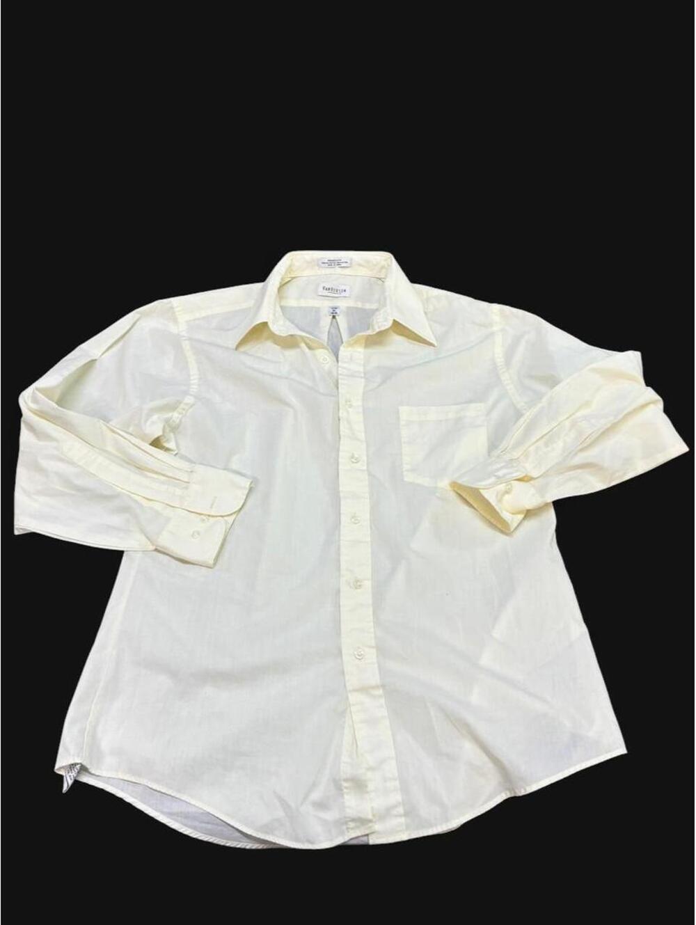 Van Heusen Men's Fitted Button Down Shirt Size 16½ 32/33 White